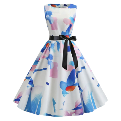 Платье с цветами XXXL